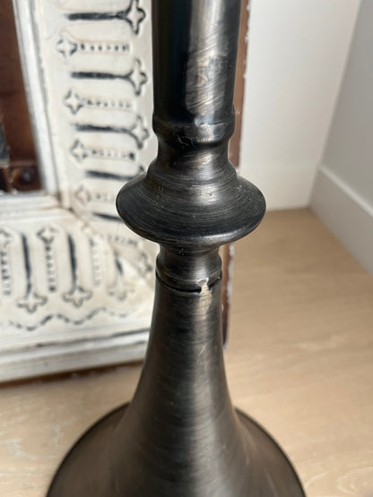 Elegant Early Settler Side Table with Stunning Shanghai Ceramic Jar