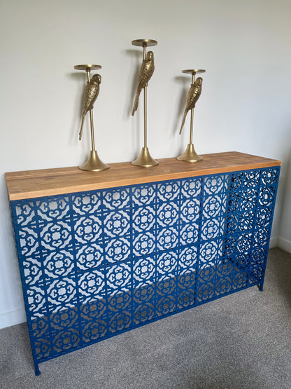 Stunning Wooden and Metal Console Table