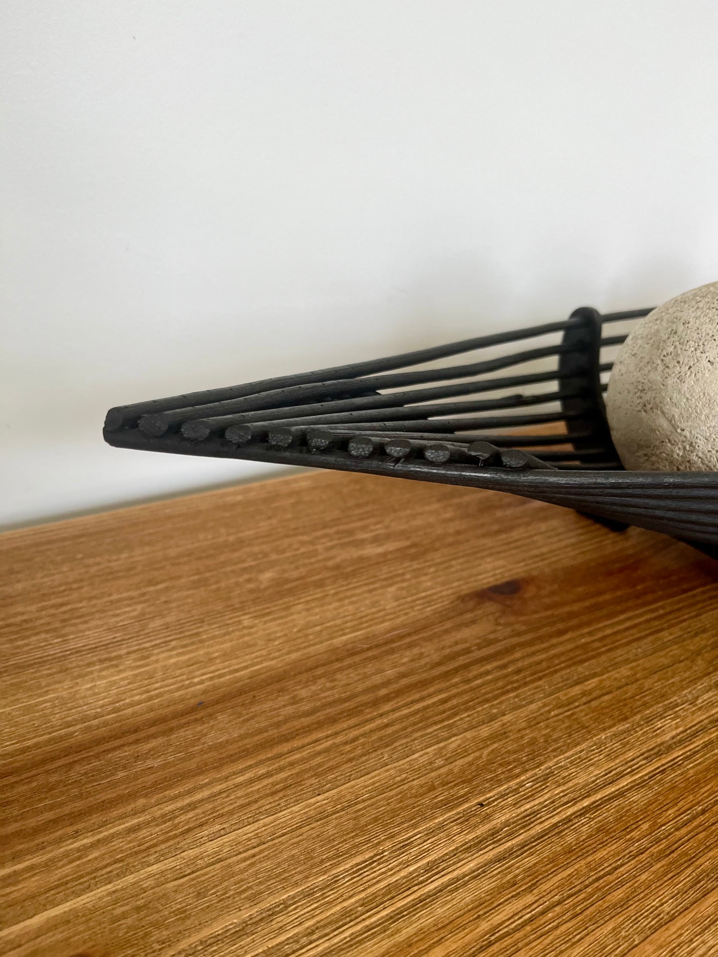 Bamboo Tray with Concrete Balls