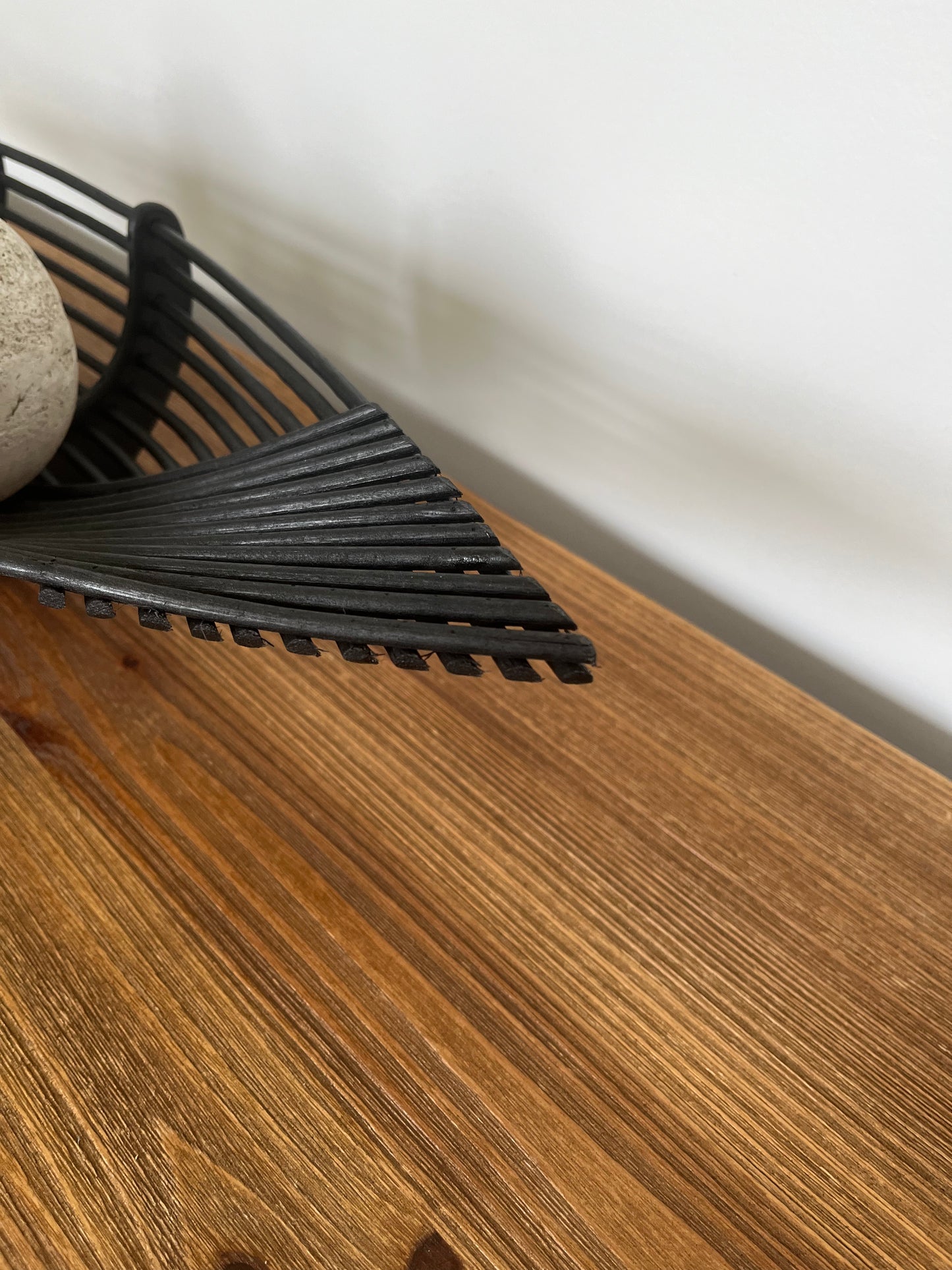 Bamboo Tray with Concrete Balls