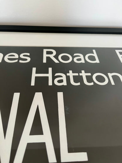 "Terminal 4 Heathrow" Framed Bus Blind Picture