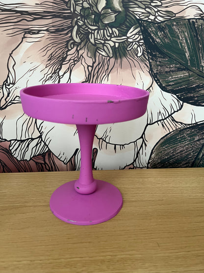 Funky Pink Glass Dome Display Stand