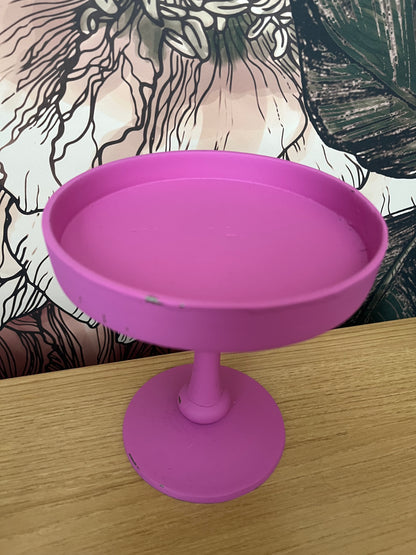 Funky Pink Glass Dome Display Stand