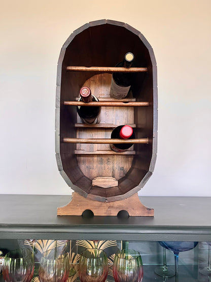 Vintage Barrel Wine Rack