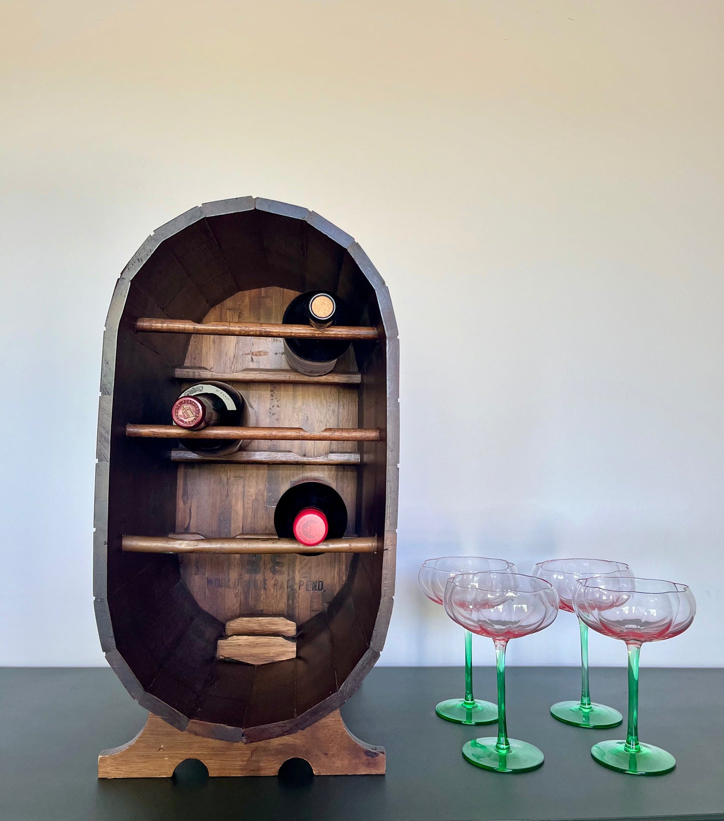 Vintage Barrel Wine Rack