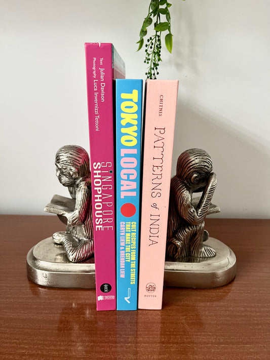 Monkey Reading Bookends