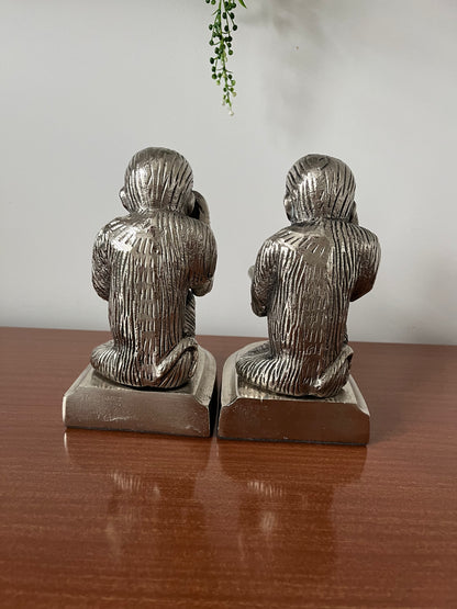 Monkey Reading Bookends