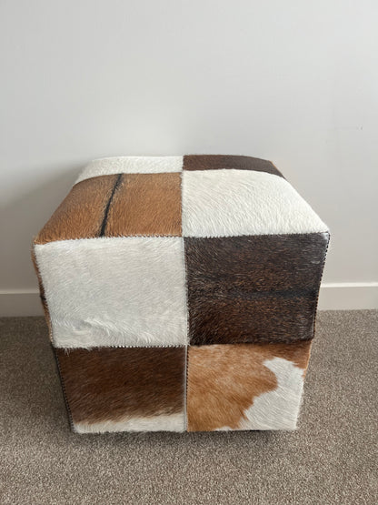 Nood Cowhide Ottoman