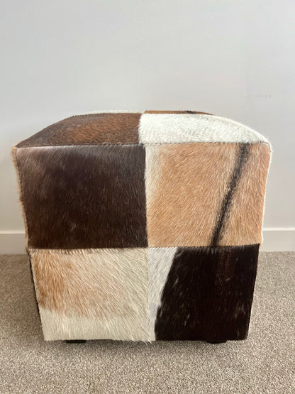 Nood Cowhide Ottoman
