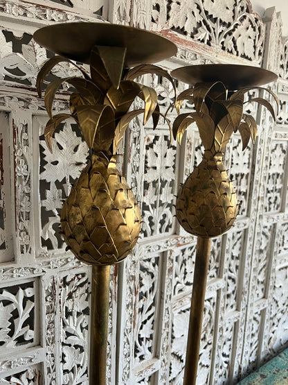 Beautiful Tall and Ornate Pineapple Candleholders