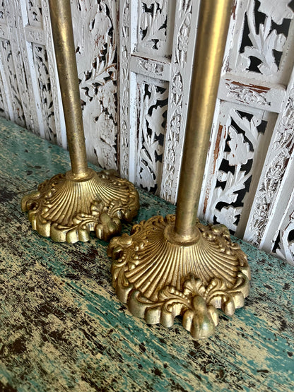 Beautiful Tall and Ornate Pineapple Candleholders