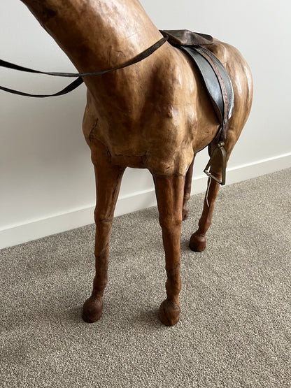 Beautiful Large Vintage Leather Horse