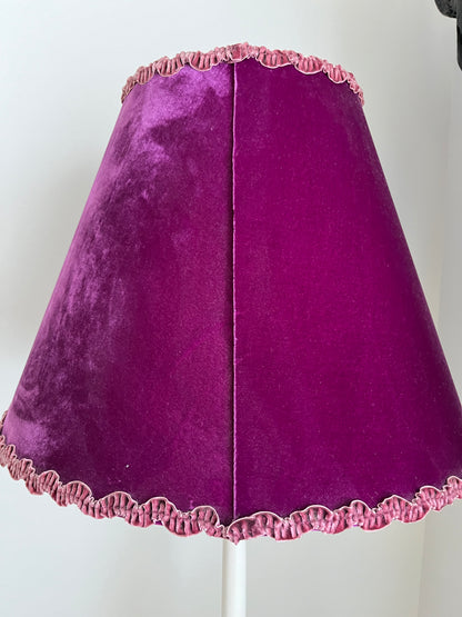 Beautiful Vintage Floor Lamp with Velvet Shade