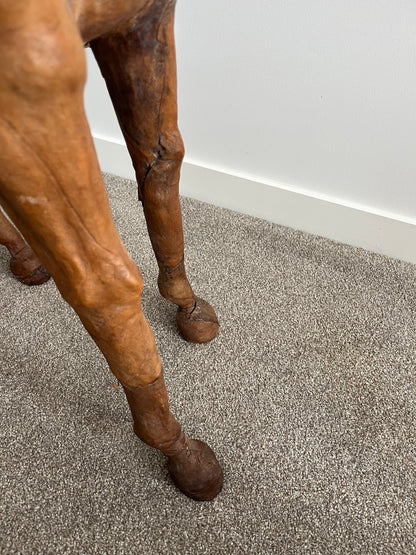 Beautiful Large Vintage Leather Horse