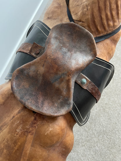 Beautiful Large Vintage Leather Horse