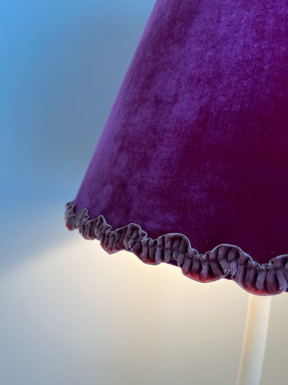 Beautiful Vintage Floor Lamp with Velvet Shade