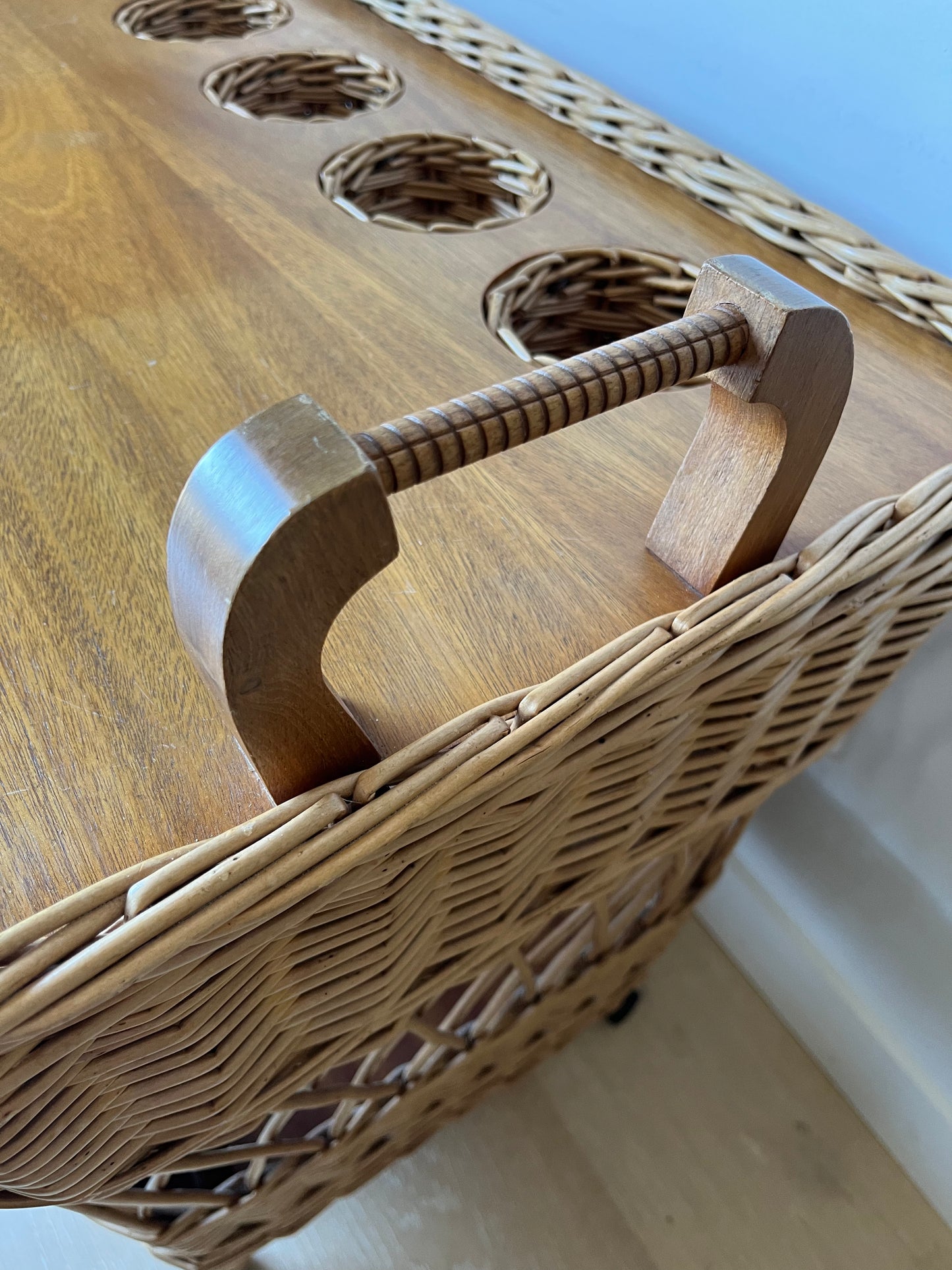Vintage English Willow Trolley