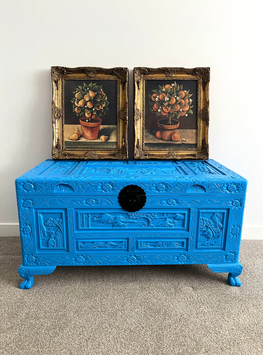 Beautiful Blue Camphor Chest