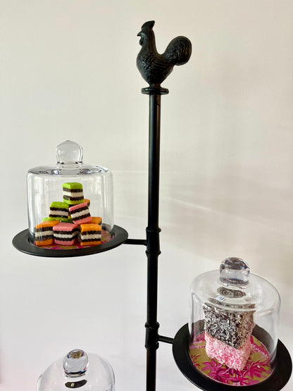 Lovely Metal Stand with Glass Domes