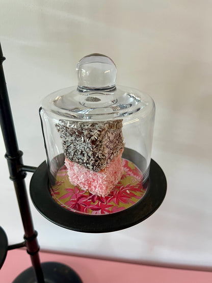 Lovely Metal Stand with Glass Domes