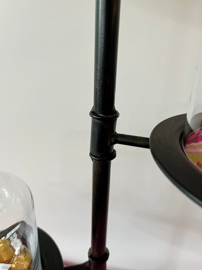 Lovely Metal Stand with Glass Domes