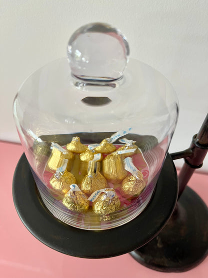 Lovely Metal Stand with Glass Domes