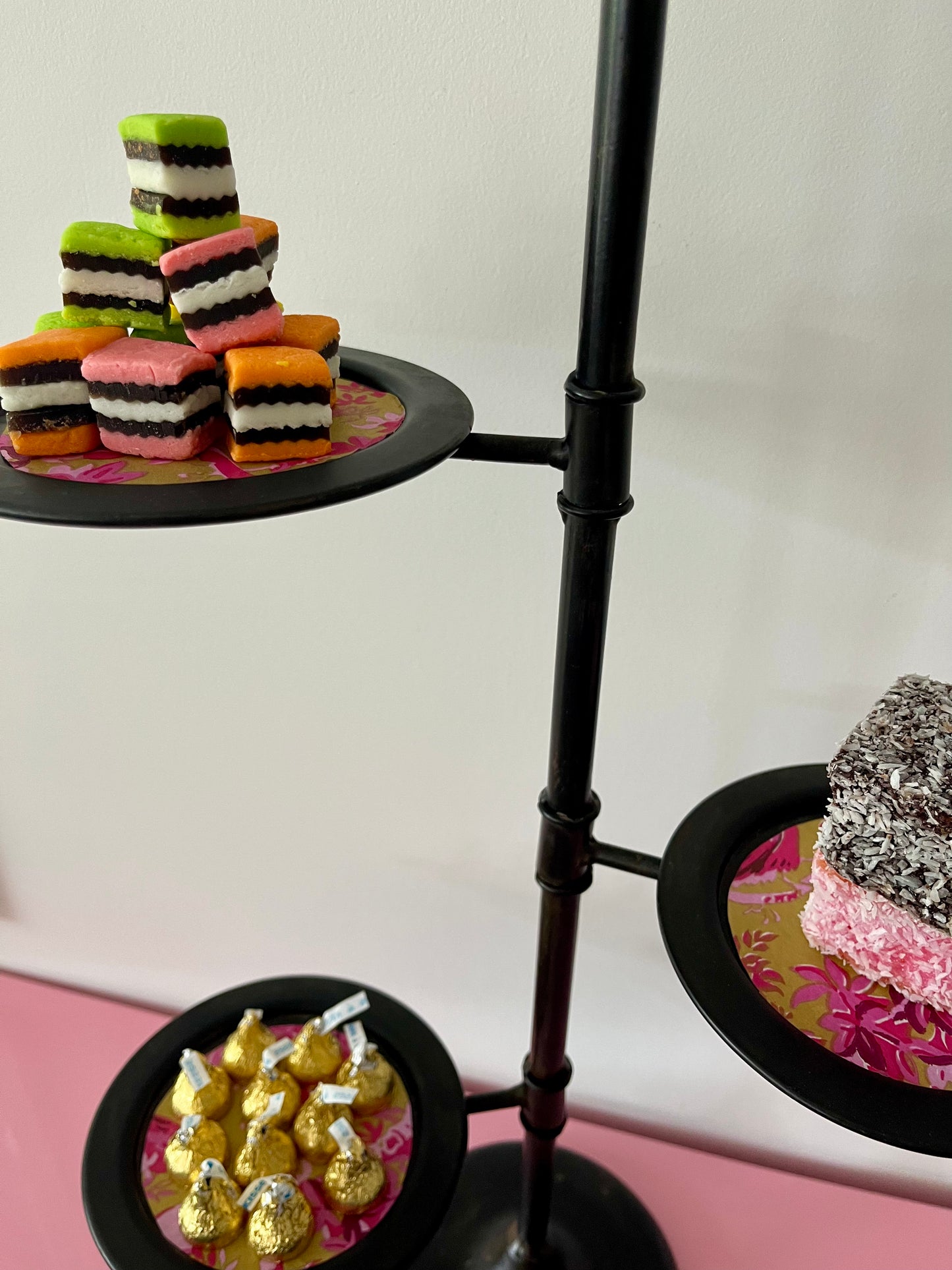 Lovely Metal Stand with Glass Domes