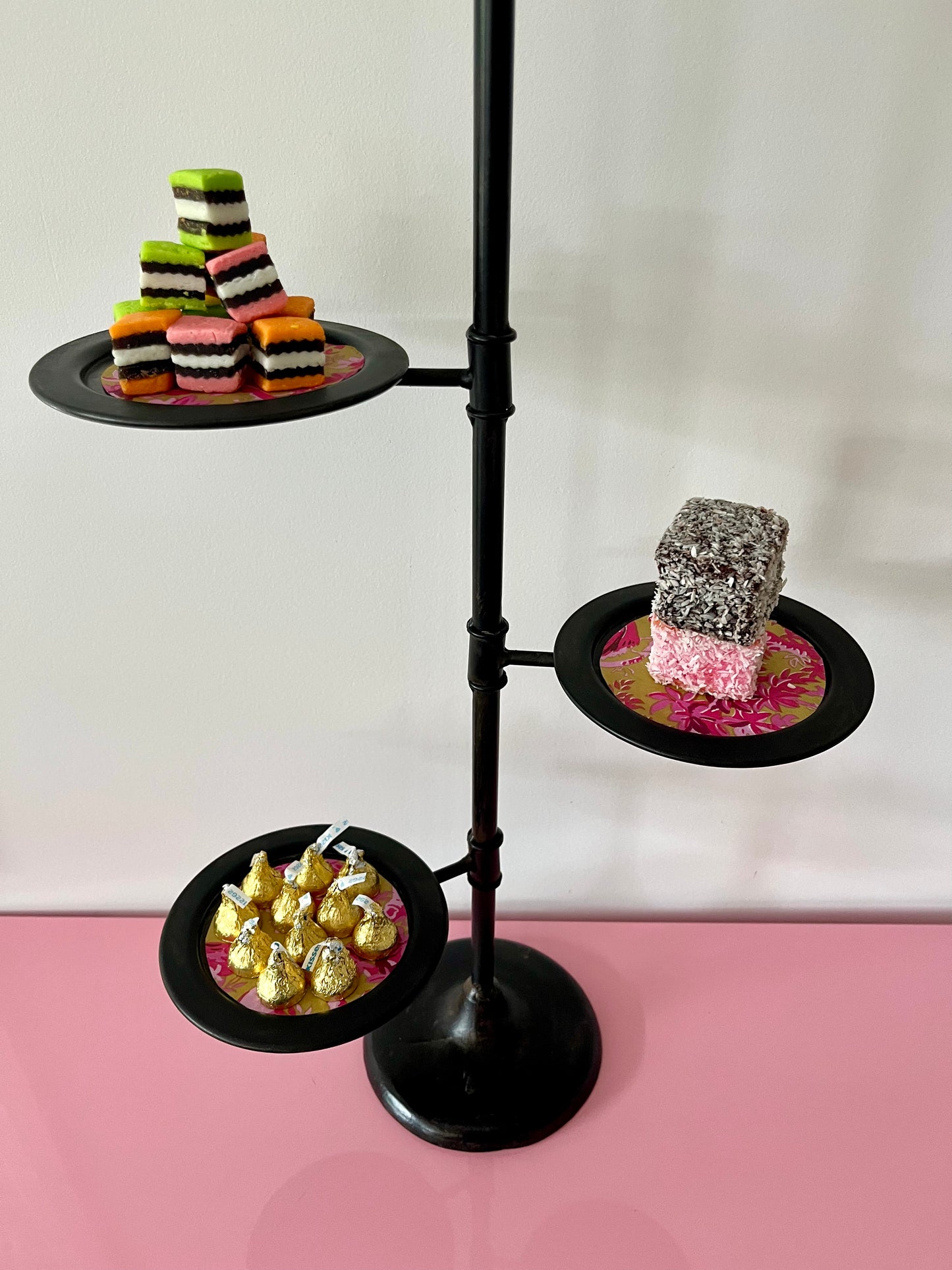 Lovely Metal Stand with Glass Domes