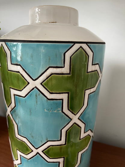 Green & Aqua Ginger Jar