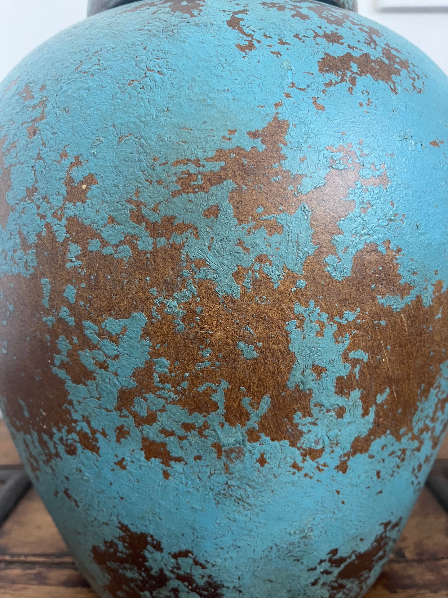 Gorgeous Blue & Copper Decorative Pot