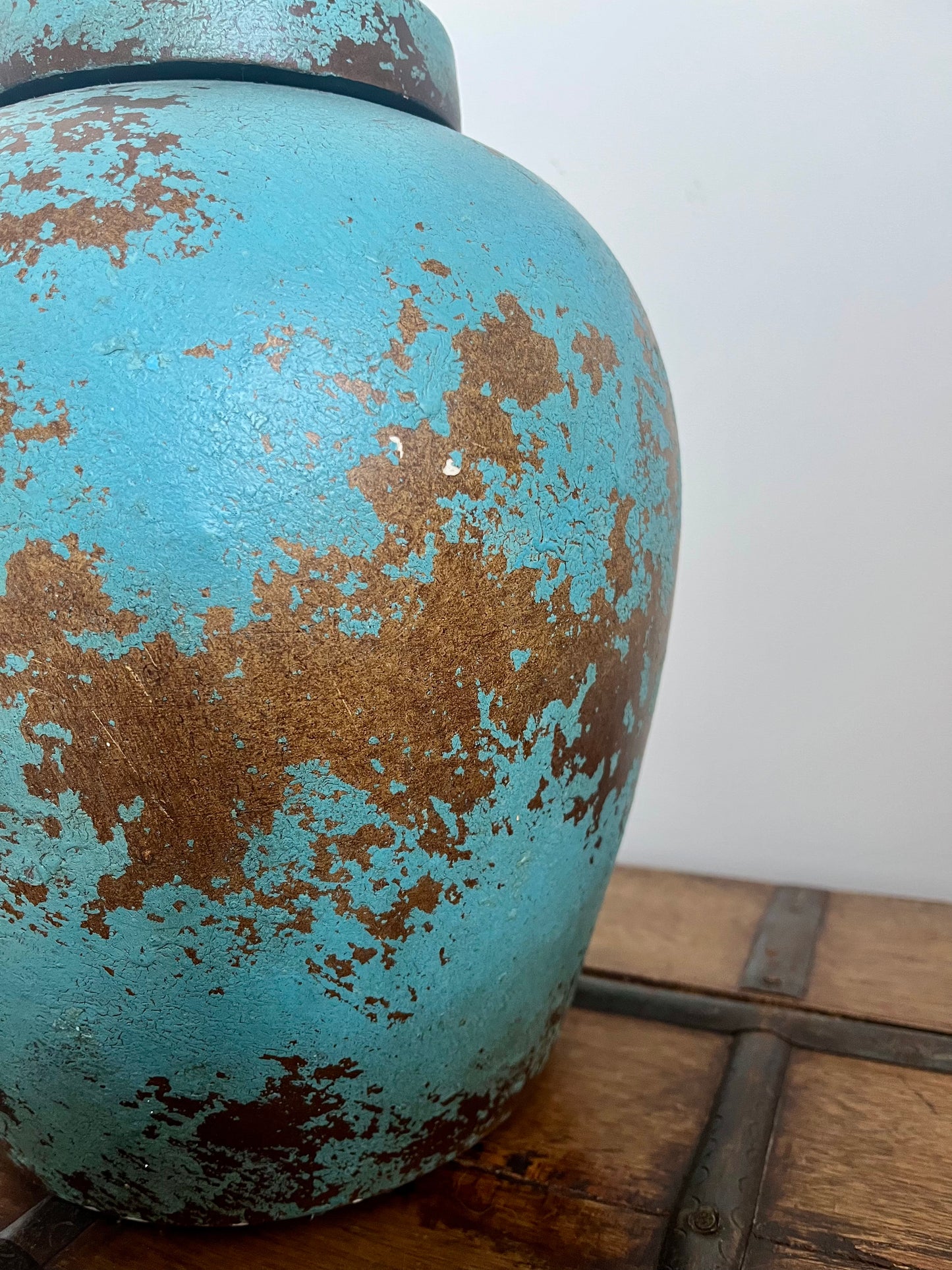 Gorgeous Blue & Copper Decorative Pot