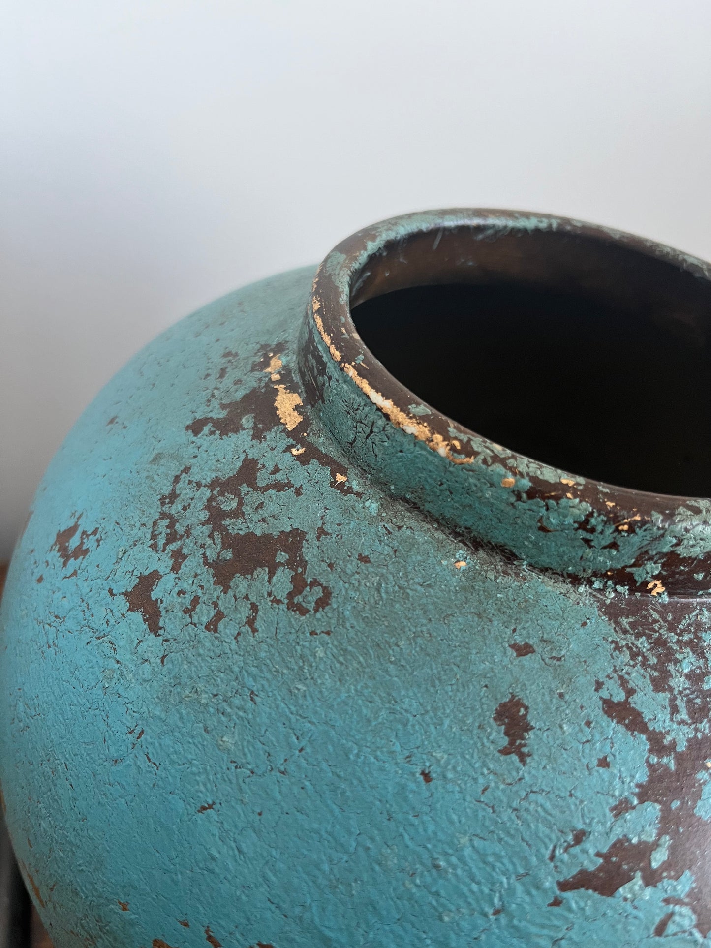 Gorgeous Blue & Copper Decorative Pot