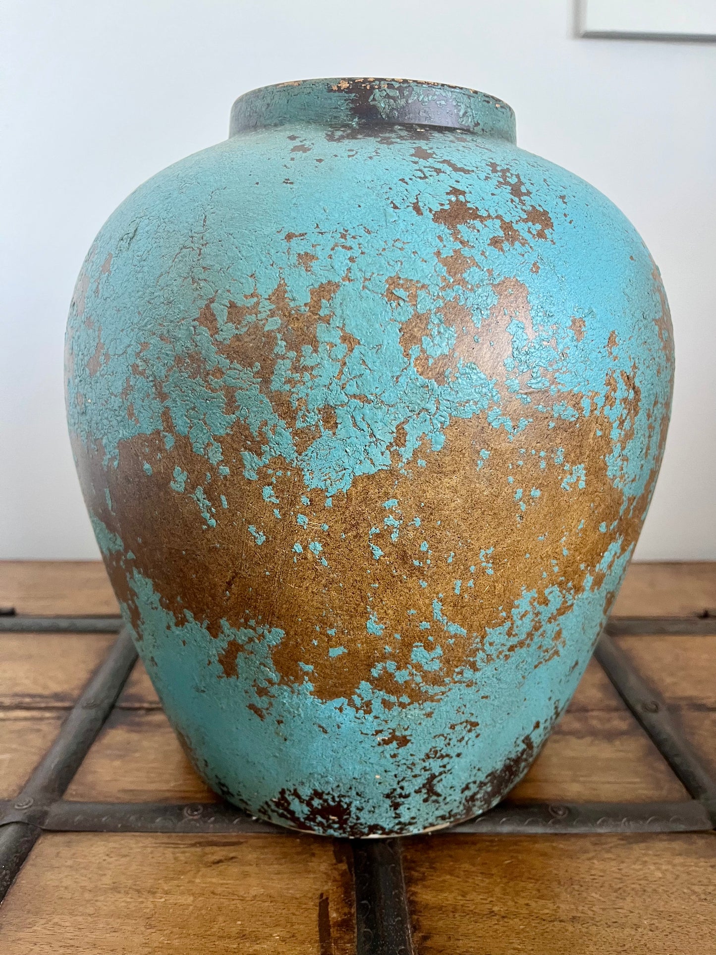 Gorgeous Blue & Copper Decorative Pot