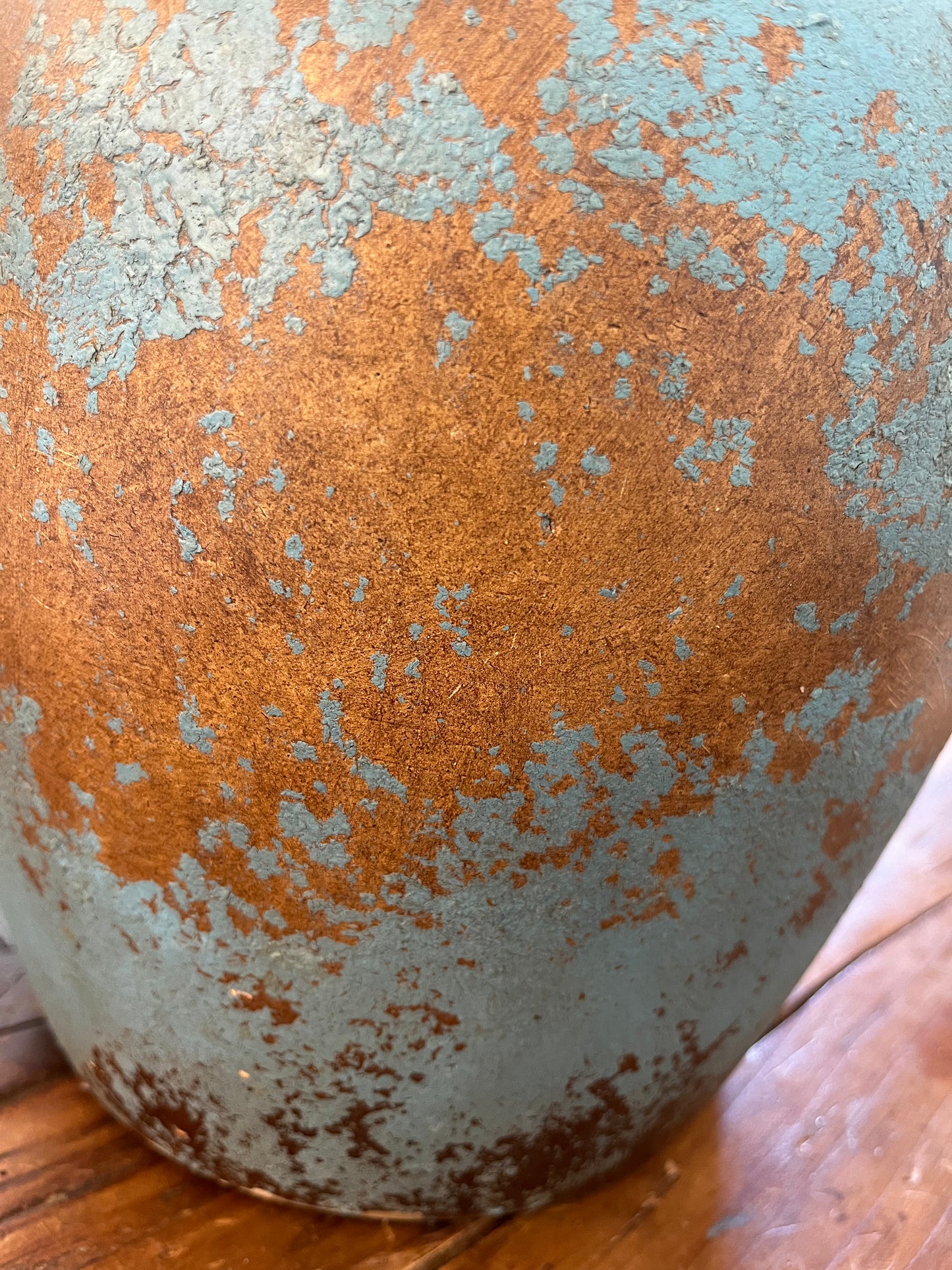 Gorgeous Blue & Copper Decorative Pot