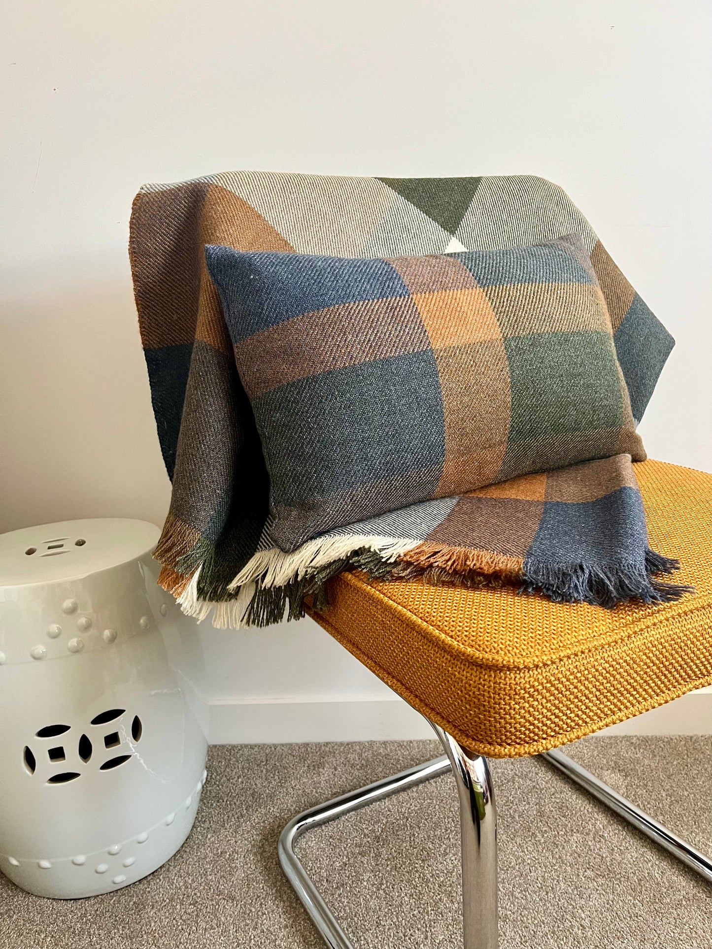 Nood Check Throw and Cushion Set