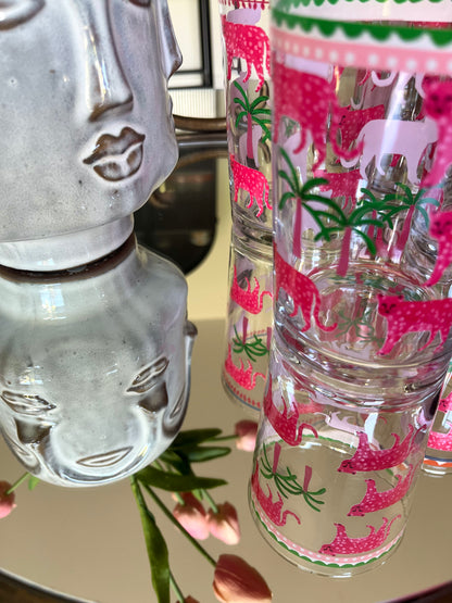 Gorgeous Tray with Funky Glasses & Fabulous Faces Vase