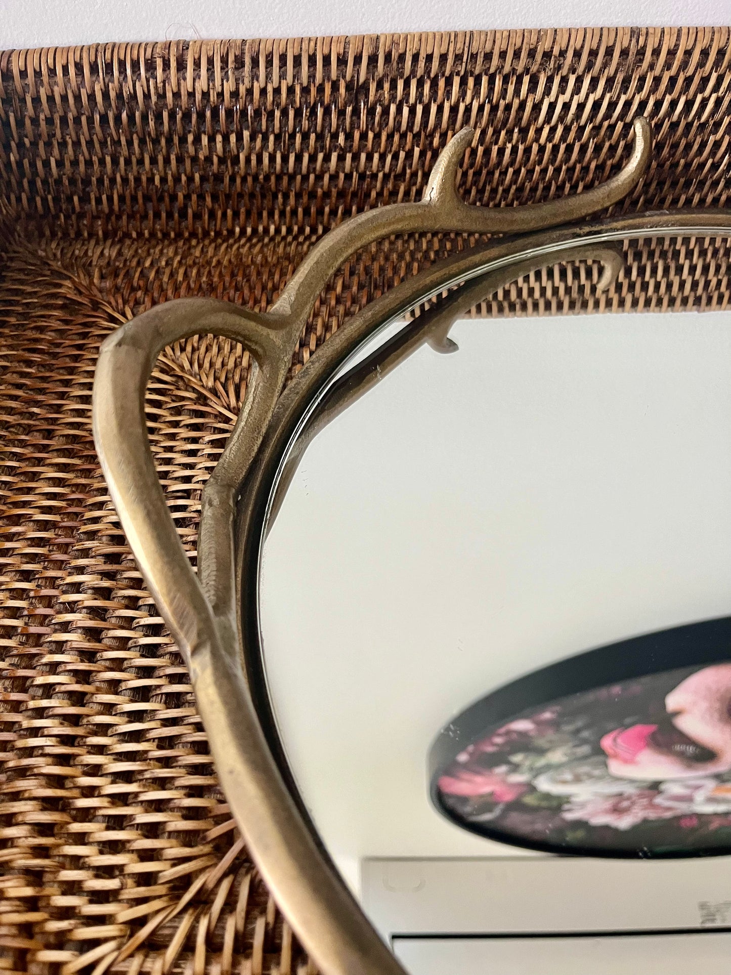 Gorgeous Tray with Funky Glasses & Fabulous Faces Vase