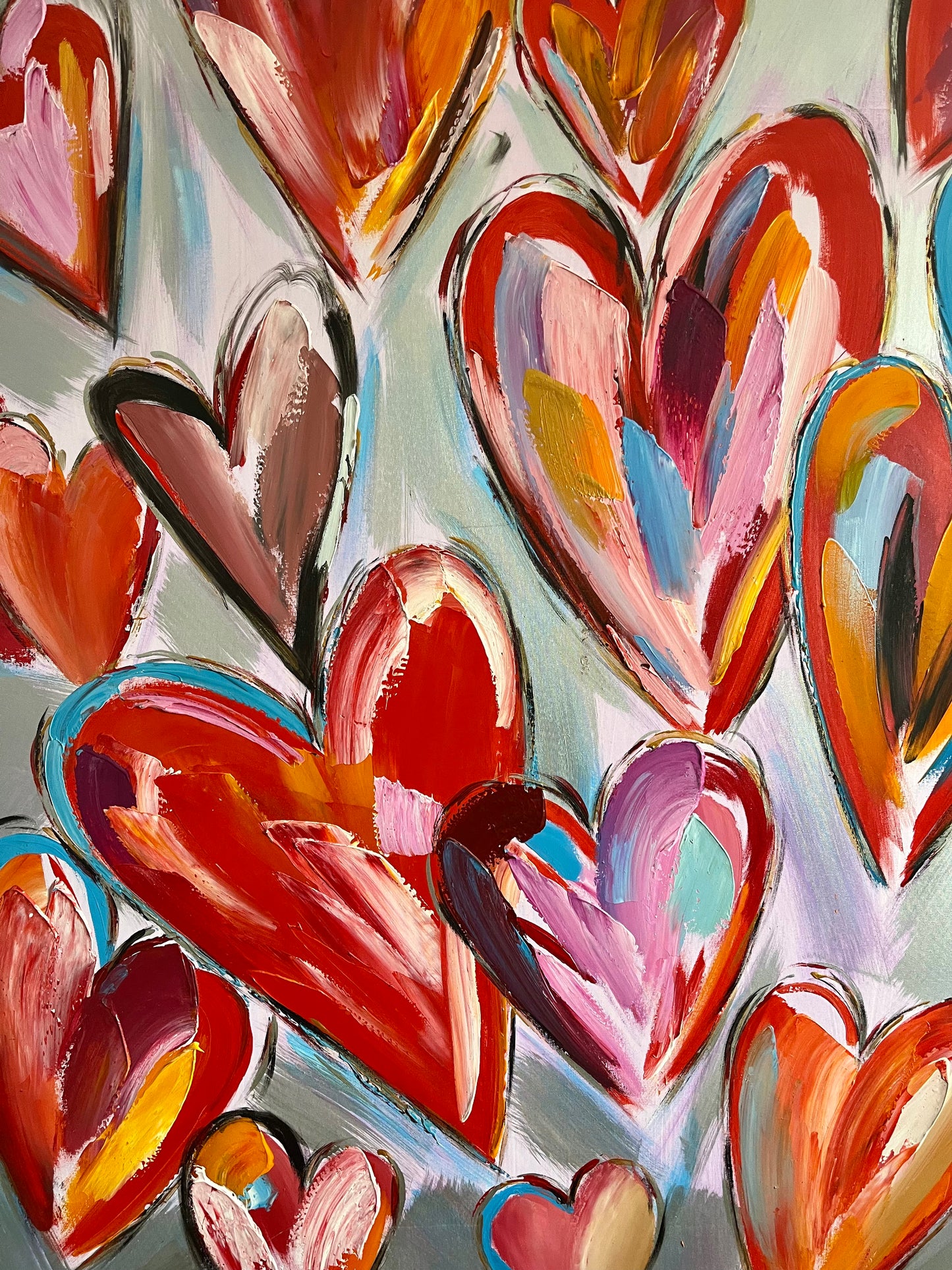 Stunning Textured Heart Canvas Painting