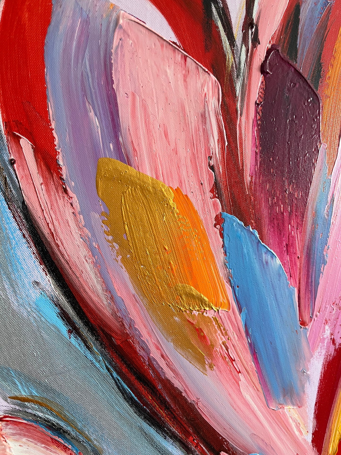 Stunning Textured Heart Canvas Painting