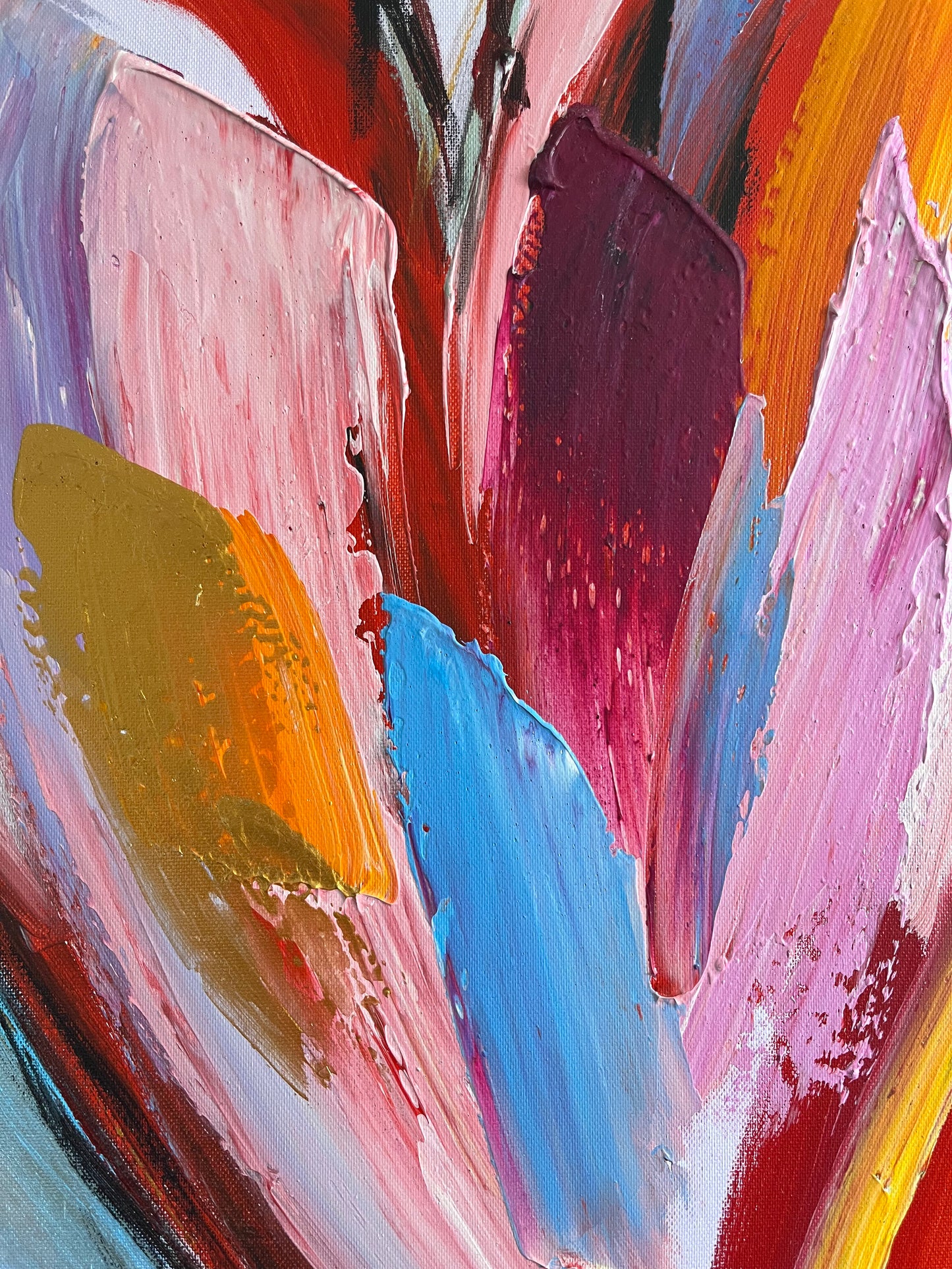 Stunning Textured Heart Canvas Painting