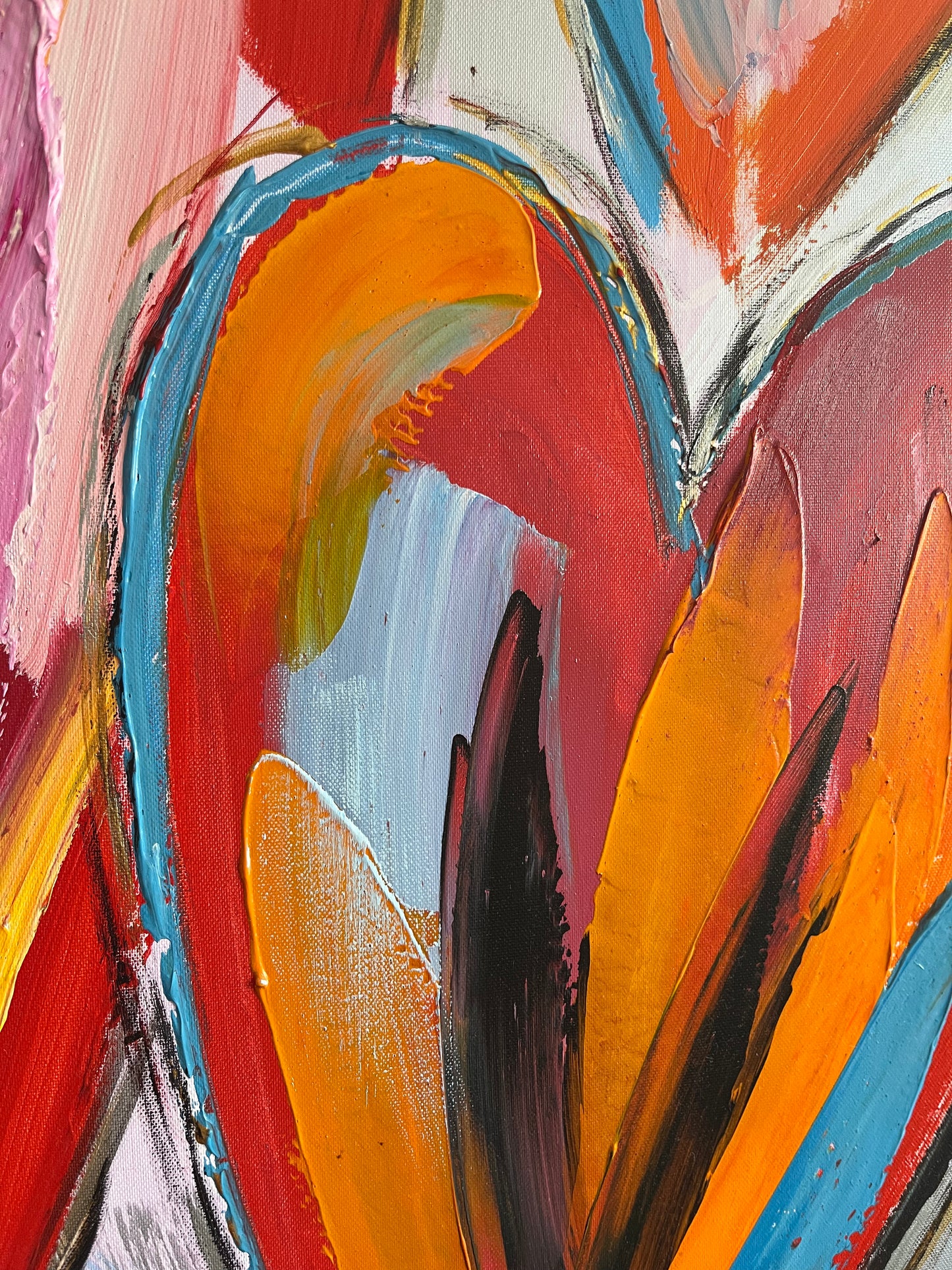 Stunning Textured Heart Canvas Painting