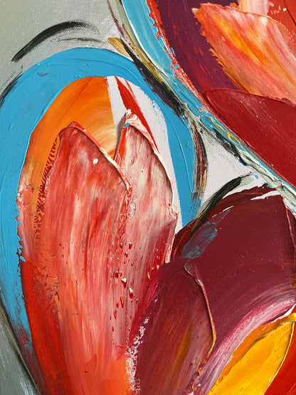 Stunning Textured Heart Canvas Painting