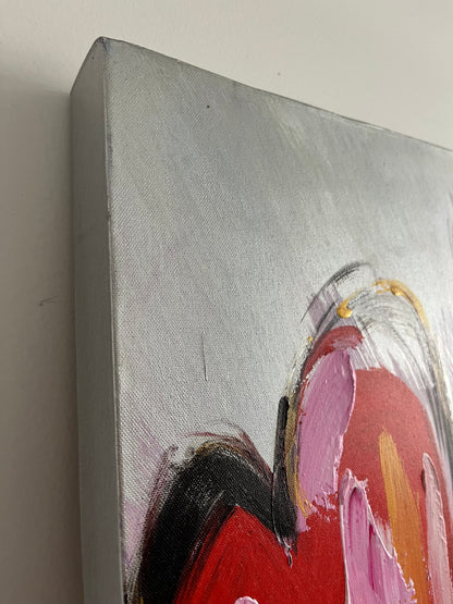 Stunning Textured Heart Canvas Painting