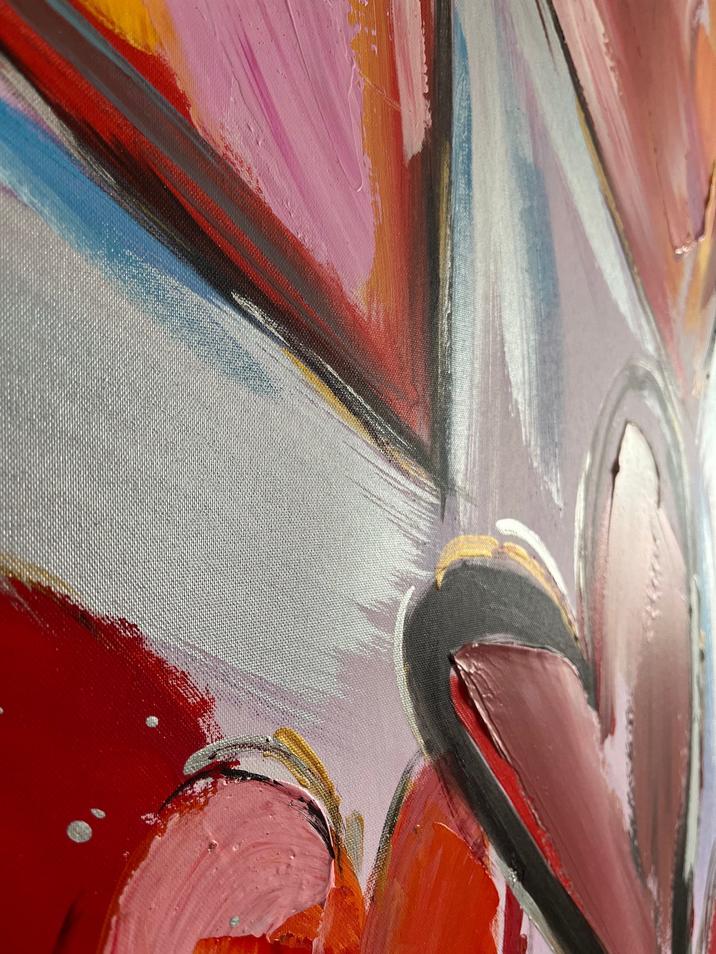 Stunning Textured Heart Canvas Painting