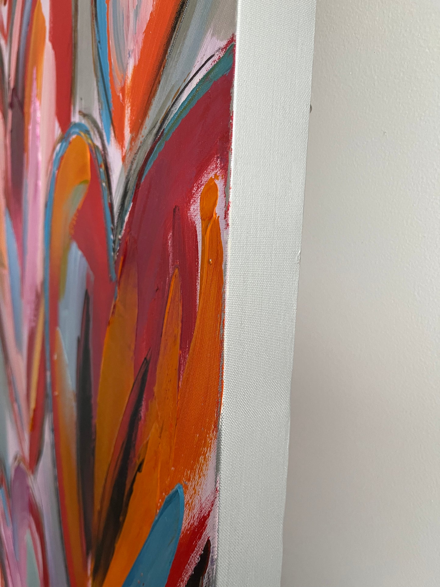 Stunning Textured Heart Canvas Painting