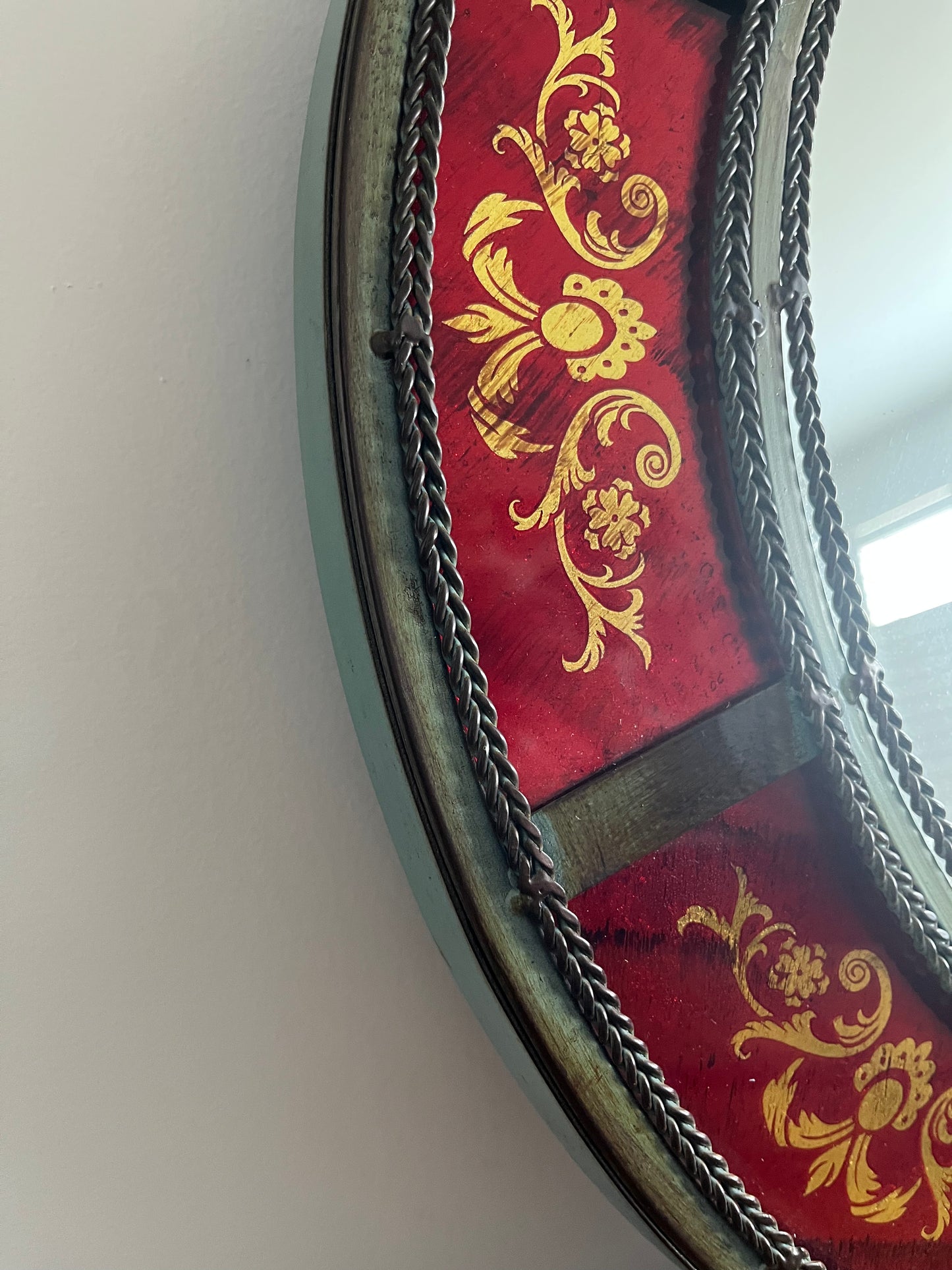 Stunning Round Metal Mirror