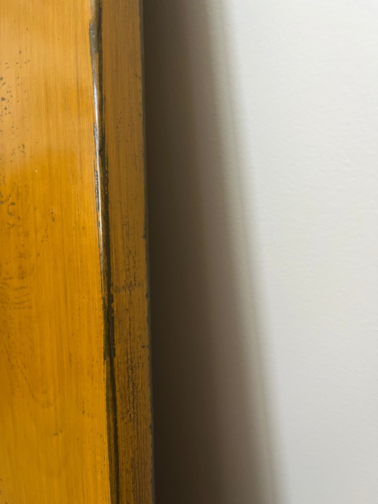 Gorgeous Yellow Rustic Wooden Mirror