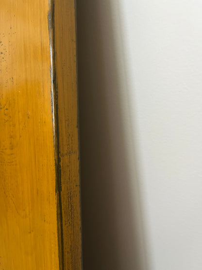 Gorgeous Yellow Rustic Wooden Mirror