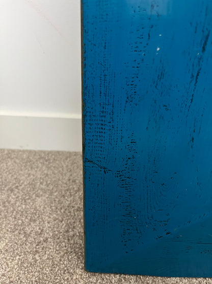 Beautiful Blue Wooden Mirror