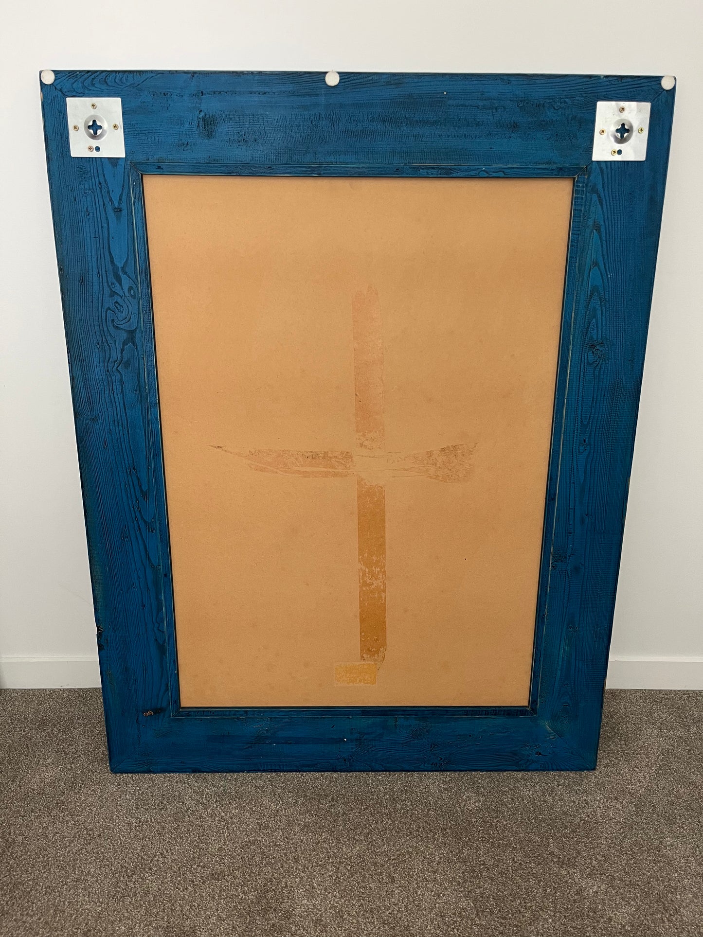 Beautiful Blue Wooden Mirror